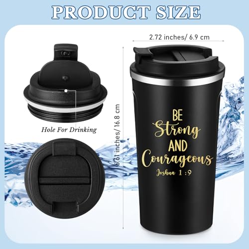 Meanplan 20oz x10 Pack Bible Verse Tumbler Set, Black with Lids, 17oz Capacity