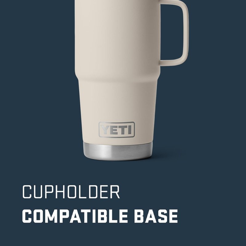 YETI Rambler 20 oz Travel Mug, Stainless Steel, Vacuum Insulated with Stronghold Lid, Cape Taupe