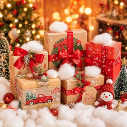 Fluffy White Artificial Snow Fiber for Christmas & Winter Village - 14.11 oz