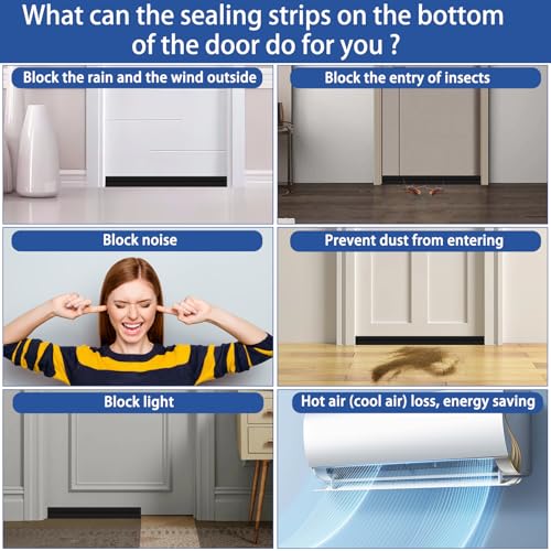 Self-Adhesive Silicone Under Door Draft Stopper - 39 Inch Door Sweep Strip