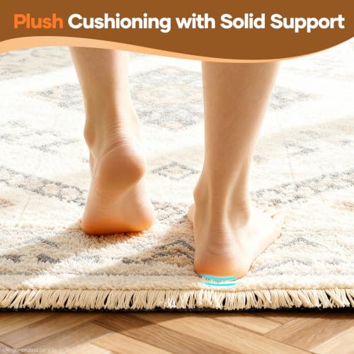 Non-Slip Cushioned Rug Pad, 9 x 13 Ft Felt & Silicone Carpet Underlay