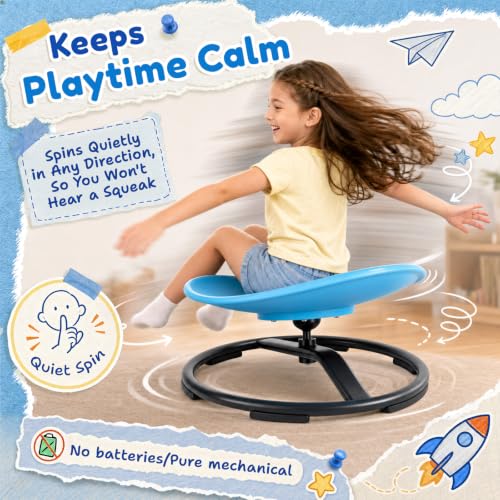 Kids Sensory Swivel Spinning Chair for Autism & ADHD Balance Training