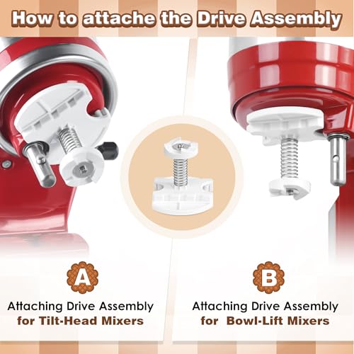 2-Quart Ice Cream Maker Attachment for Tilt-Head and Bowl-Lift Stand Mixers