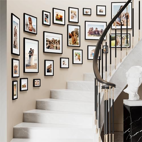 8x10 Black Picture Frame with 5x7 Mat - Wall & Tabletop Photo Frame
