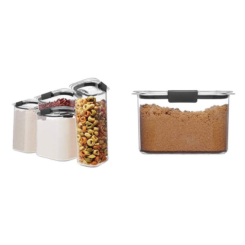 Rubbermaid Brilliance Food Storage Containers Set with Lids (4 Pieces) | Rubbermaid Brown Sugar Container