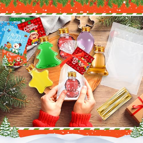 Maxdot 24 Sets Christmas Fillable Bottles & Ornaments - Holiday Party Favors