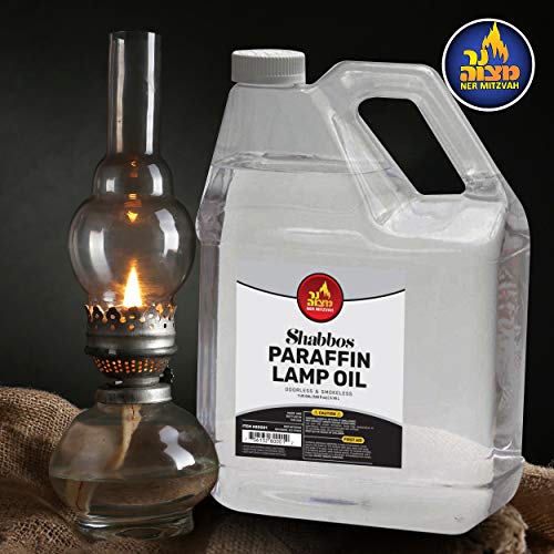 Ner Mitzvah 1 Gallon Paraffin Lamp Oil - Clear Smokeless & Odorless - 2 Pack for Indoor & Outdoor Use