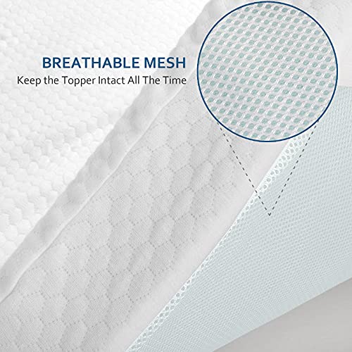 Twin XL Mattress Topper Cover - 3-4 Inch Bamboo Removable Protector