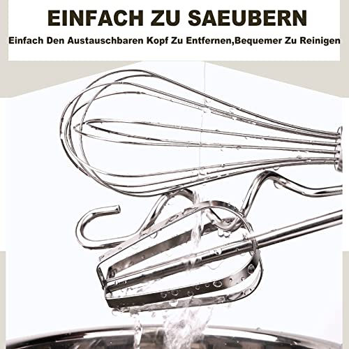 3-Piece Stainless Steel Hand Mixer Attachment Set for Cordless Drills