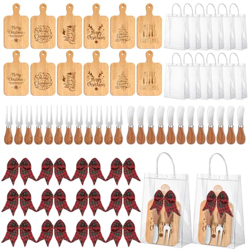 Clothmile 18-Piece Christmas Cutting Board Gift Set with Knives & Forks - Variation Christmas-1