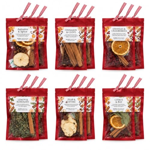 Naucoos 18 Pack Christmas Simmering Potpourri Kit in Red - Home Fragrance