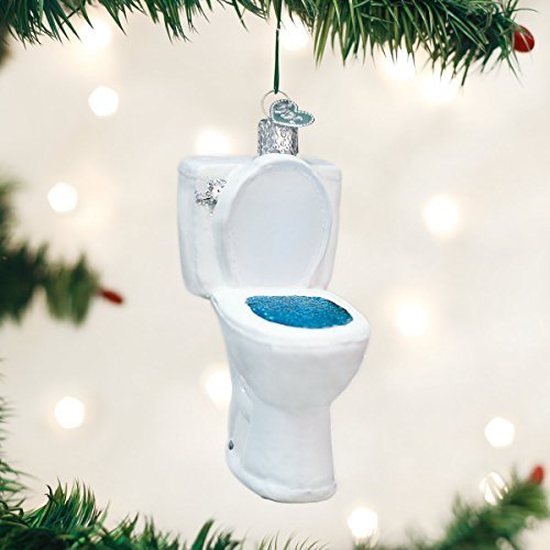 Old World Christmas The Throne Glass Ornament - Hand-Painted Toilet Humor Keepsake