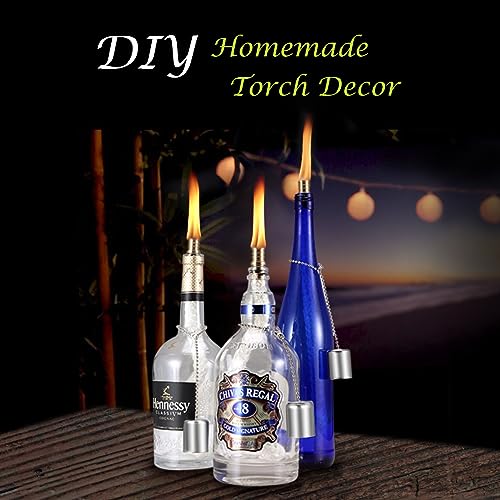 Wine Bottle Torch Wicks Kit - 3 Pack DIY Outdoor Lighting