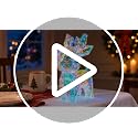 Joiedomi 15-inch Lighted Iridescent Reindeer Christmas Decor with LED, USB Indoor Holiday Decoration