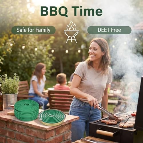 Citronella Mosquito Repellent Coils - 20 Count Natural Plant-Based Incense