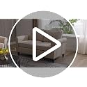3-Piece Living Room Sofa Set, Linen Fabric Couch, Loveseat & Armchair