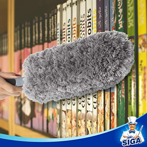Washable Microfiber Hand Duster with Non-Slip Handle for Household Cleaning