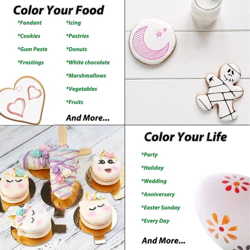 Fanika 2PCS White Edible Markers for Cookie Decorating Food Grade Gourmet Pens
