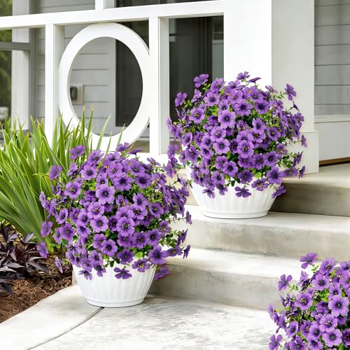 2-Pack UV Resistant Artificial Topiary Ball Trees with Ground Stakes