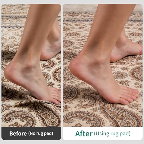 Non-Slip Rug Pad for Hardwood Floors - 2x3 Feet Extra Thick Grip Mat