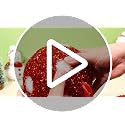 Chunful 6 Pc Jumbo 6 Inch Candy Christmas Ball Ornaments - Red & White, Glitter Tinsel
