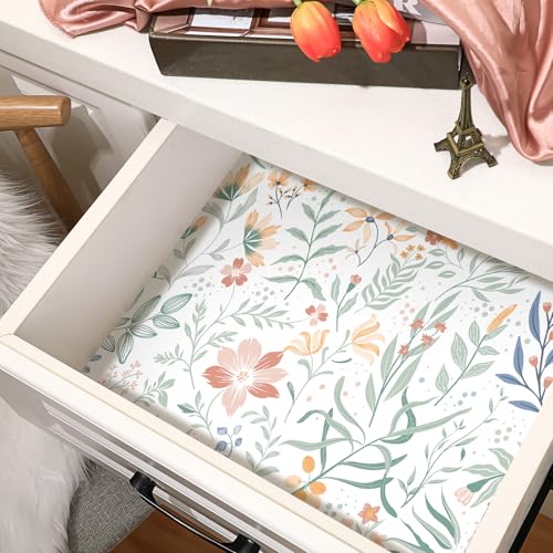 Floral Scented Drawer Liners 19.5 x 14 Inches - 10 Sheets Non-Adhesive Paper