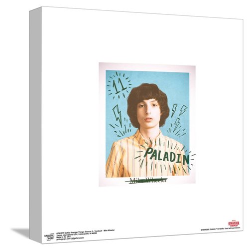 Trends International Gallery Pops Netflix Stranger Things: Season 3 - Yearbook - Mike Wheeler Canvas Wall Art, Unframed Version, 12" x 12" Gallery Pops Canvas Wall Art