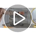 BEFSOP Gold 3-Tier Corner Bathroom Counter Organizer, Makeup & Skincare Storage