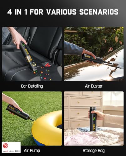 Fanttik Slim V10 APEX Cordless Car Vacuum - 19kPa 4-in-1 Mini Handheld