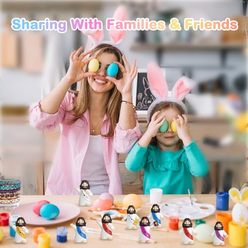 100pcs Mini Jesus Figurines - Bulk Tiny Rubber Figures for Faith Activities
