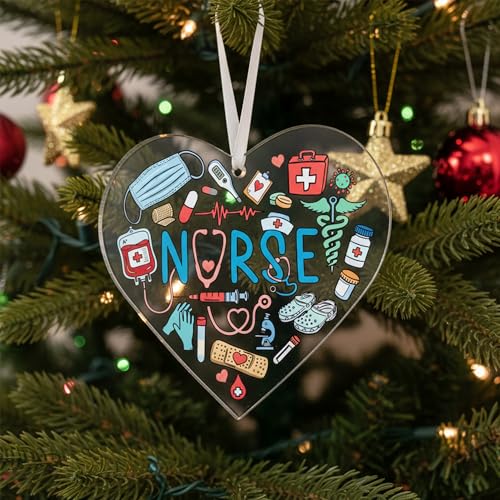 First Christmas Nurse Practitioner Ornament - Gift for Nurse Coworker