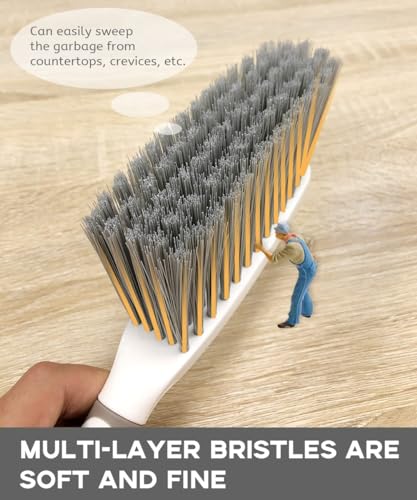 Small Hand Broom and Dustpan Set - Compact Handheld Cleaning Tool