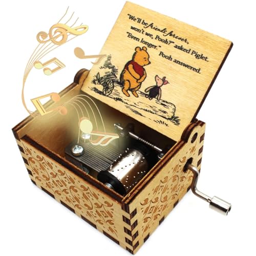 Engraved Wooden Music Box - You Are My Sunshine Hand-Cranked Keepsake