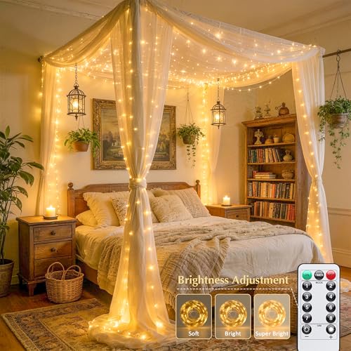 JMEXSUSS 33ft USB LED Fairy Lights with Remote Warm White Twinkle Lights