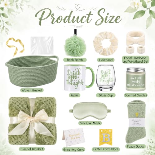 Zopeal Green Spa Gift Basket Set for Women - Relaxation & Self-Care