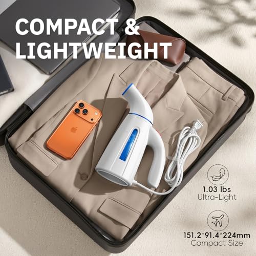 OGHom Handheld Clothes Steamer, 240ml Portable Garment Steamer for Travel