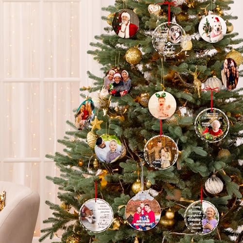 Personalized Ceramic Christmas Ornament - Custom Double-Sided Photo Gift
