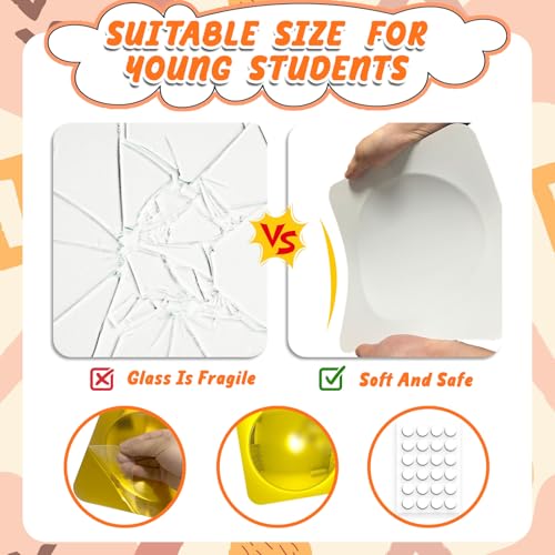 3-Piece Sensory Wall Bubble Mirror Set, Shatter-Resistant Acrylic Toddler Toy