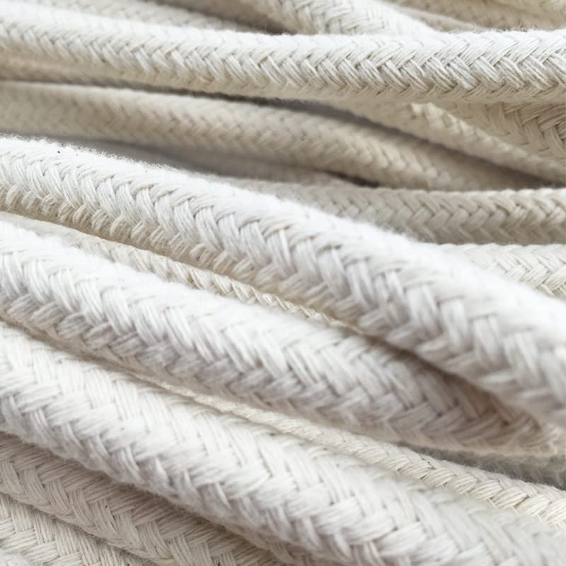 3/8 Inch Round Cotton Oil Lamp Wick Rope, 9.8 Ft Kerosene Replacement