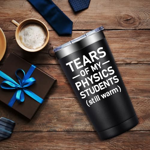 Tears Physics Black 20oz Stainless Steel Tumbler - Teacher Appreciation Gift