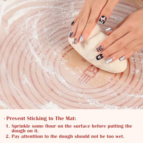 Extra Large Non-Stick Silicone Pastry Mat with Measurements 28x20 Inch