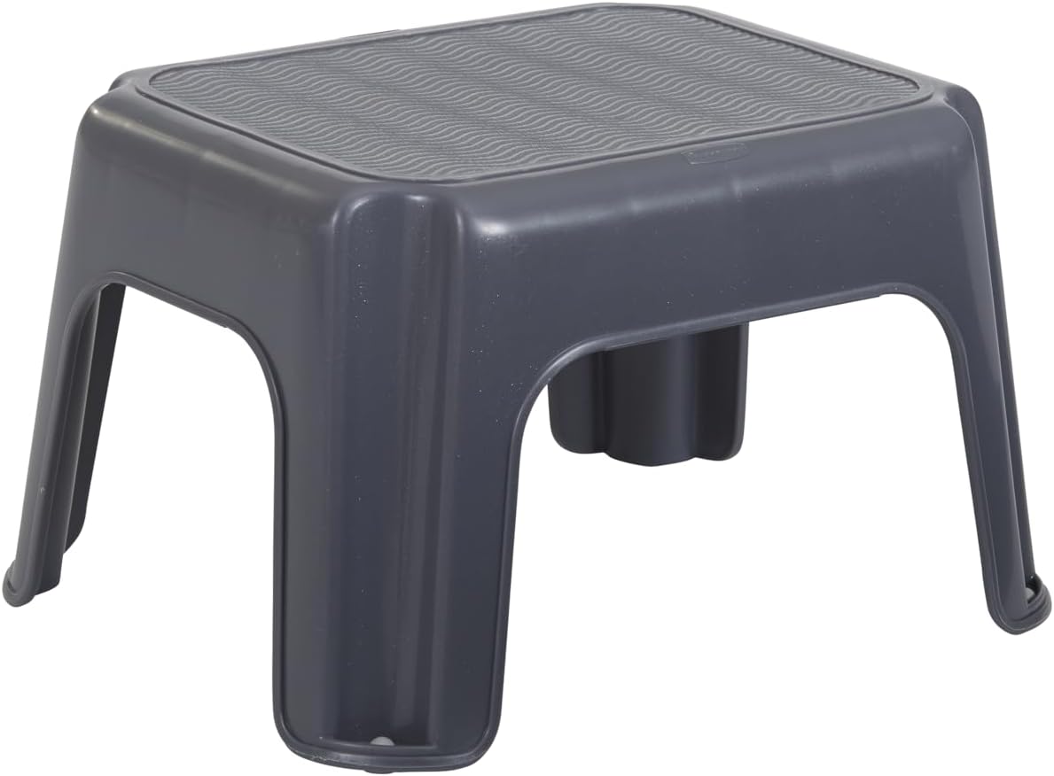 Rubbermaid One-Step Stool - Durable 7" Height Gray Step Stool for Kids & Home | Supports Up to 200 Pounds