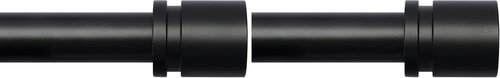 Byondeth Curtain Rods - Adjustable 16 to 88 Inches | 1 Inch Diameter, Black Aluminum Finials (Pack of 2)