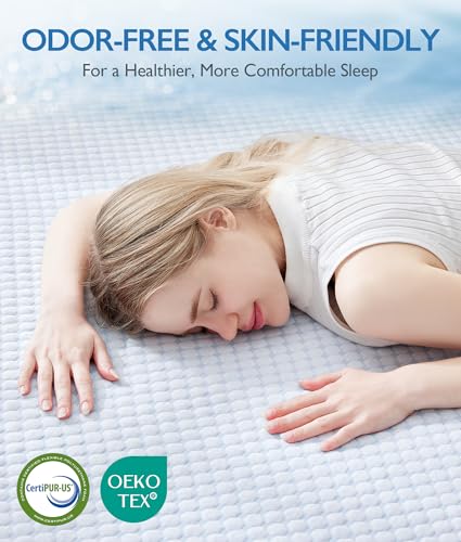 SINWEEK 2 Inch Twin Cooling Memory Foam Mattress Topper with Cover