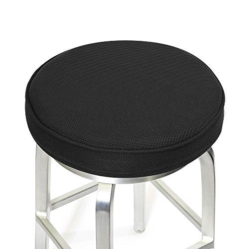 Memory Foam Bar Stool Cushions with Non-Slip Backing - 14" Black