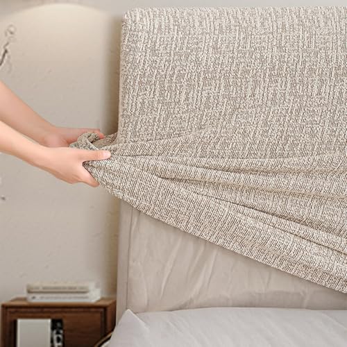 Stretch Fabric Headboard Cover for Full, Queen, King Beds - Dustproof Protector