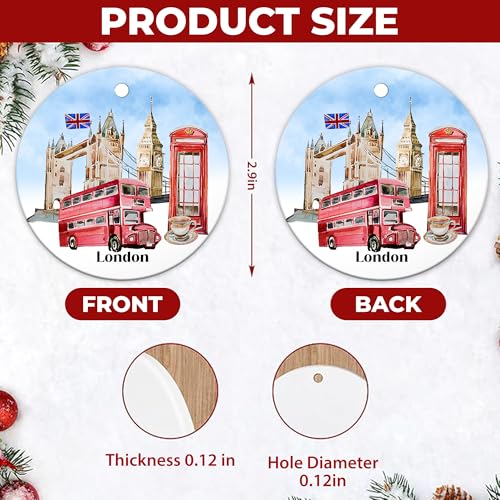 London Christmas Ornament - England Travel Souvenir Gift