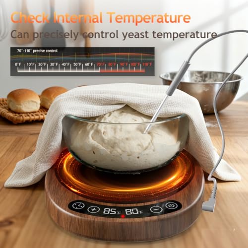 Sourdough Starter Warmer with Temperature Probe and 24-Hour Timer