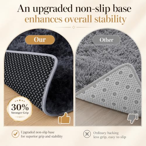 8x10 Fluffy Soft Shag Area Rug - Non-Slip Plush High Pile Indoor Carpet
