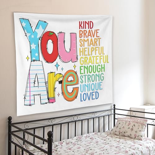 Kids Positive Affirmation Tapestry Wall Hanging - 50x60 Flannel Decor